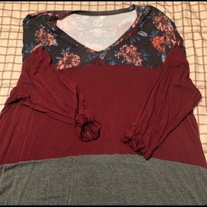 EUC Maurice’s women’s long sleeve sz 2 shirt